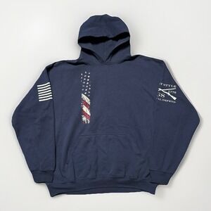 Grunt Style Hoodie Mens XL Blue Hooded Pullover Sweatshirt USA